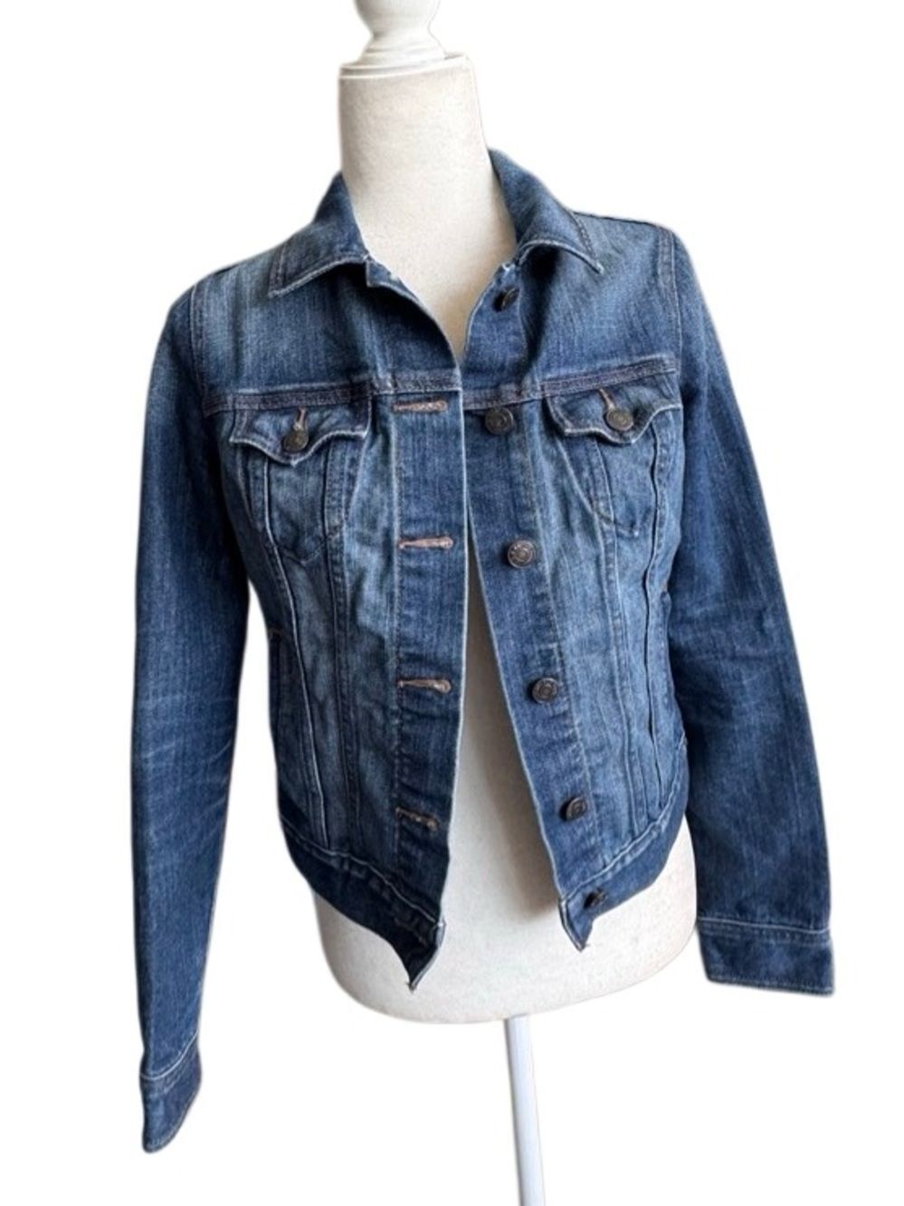 Old Navy Blue Women's Denim Jacket Classic Jean Jacket Western SZ S